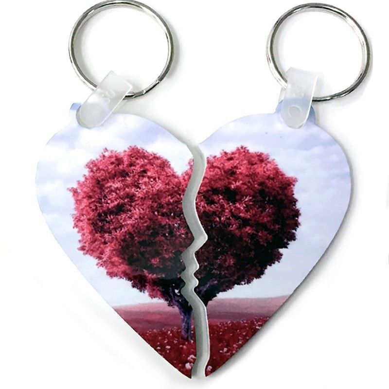 2 Llaveros personalizados de corazón partido - Imagen 2