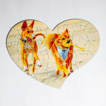 Puzzle personalizado en forma de corazón