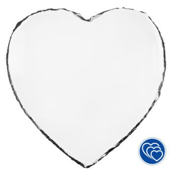 Portafotos de piedra pizarra en forma de corazón