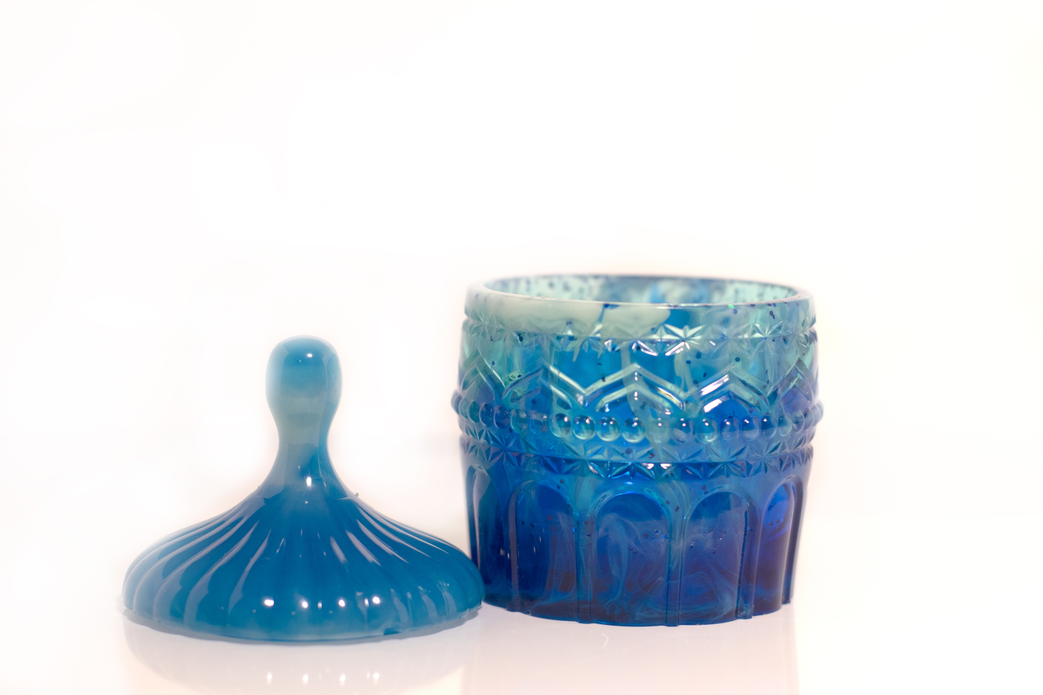 Joyero azul perlado elegante y muy decorativo