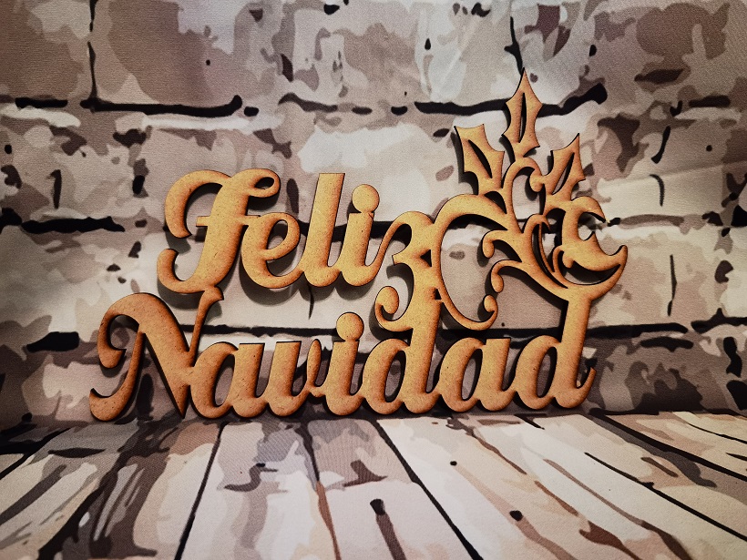 Cartel de madera Feliz navidad