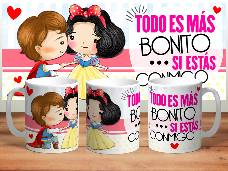 Tazas diseño Disney románticas - Imagen 2