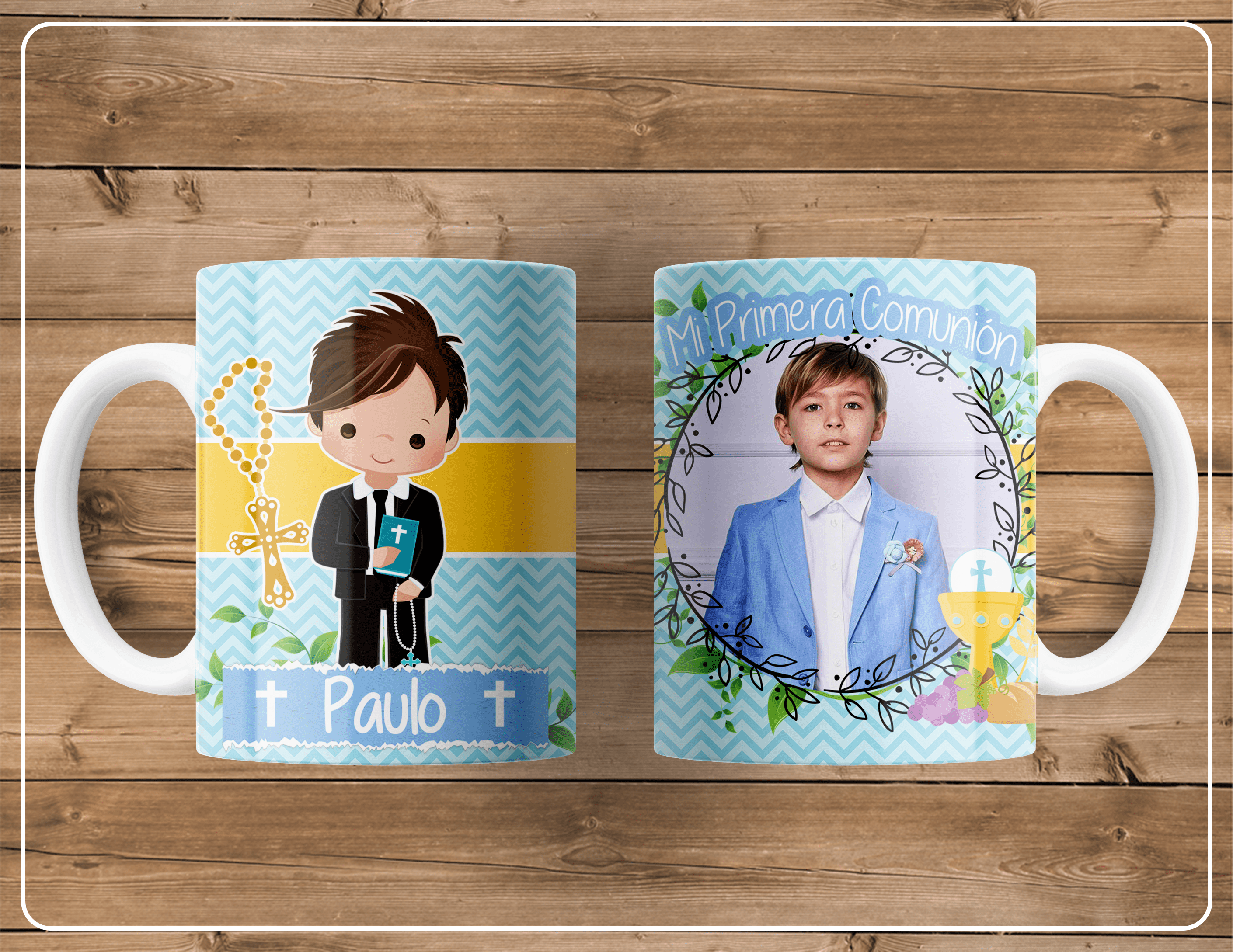 Tazas con diseños primera comunión personalizables con foto - Imagen 8