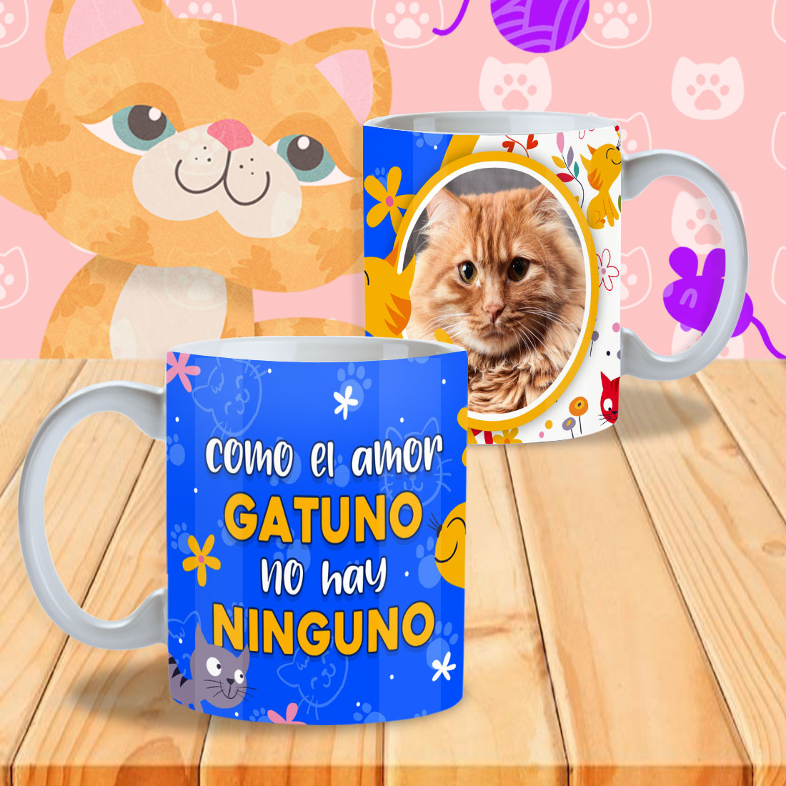 Tazas con diseños personalizable de Gatitos - Imagen 3