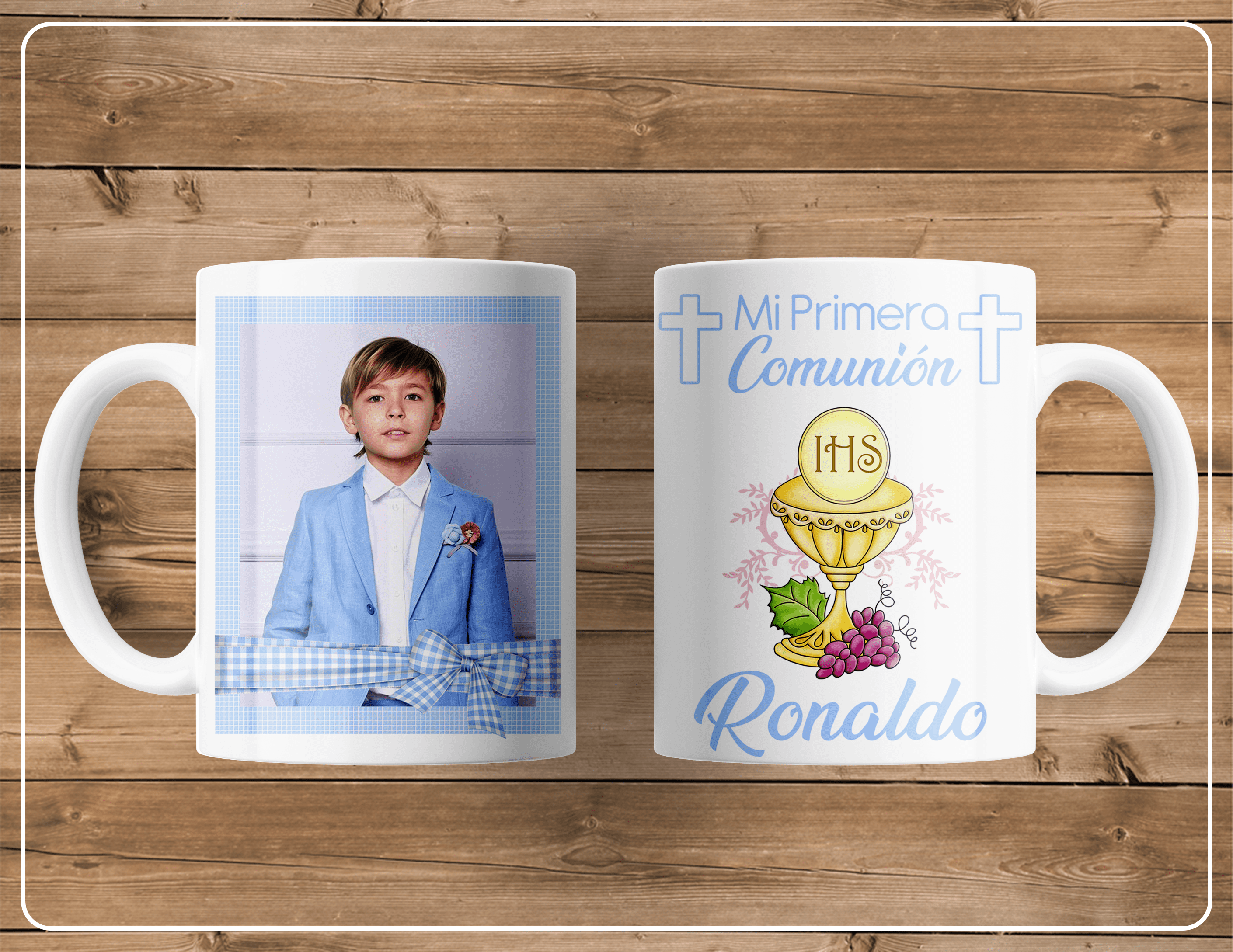 Tazas con diseños primera comunión personalizables con foto - Imagen 5