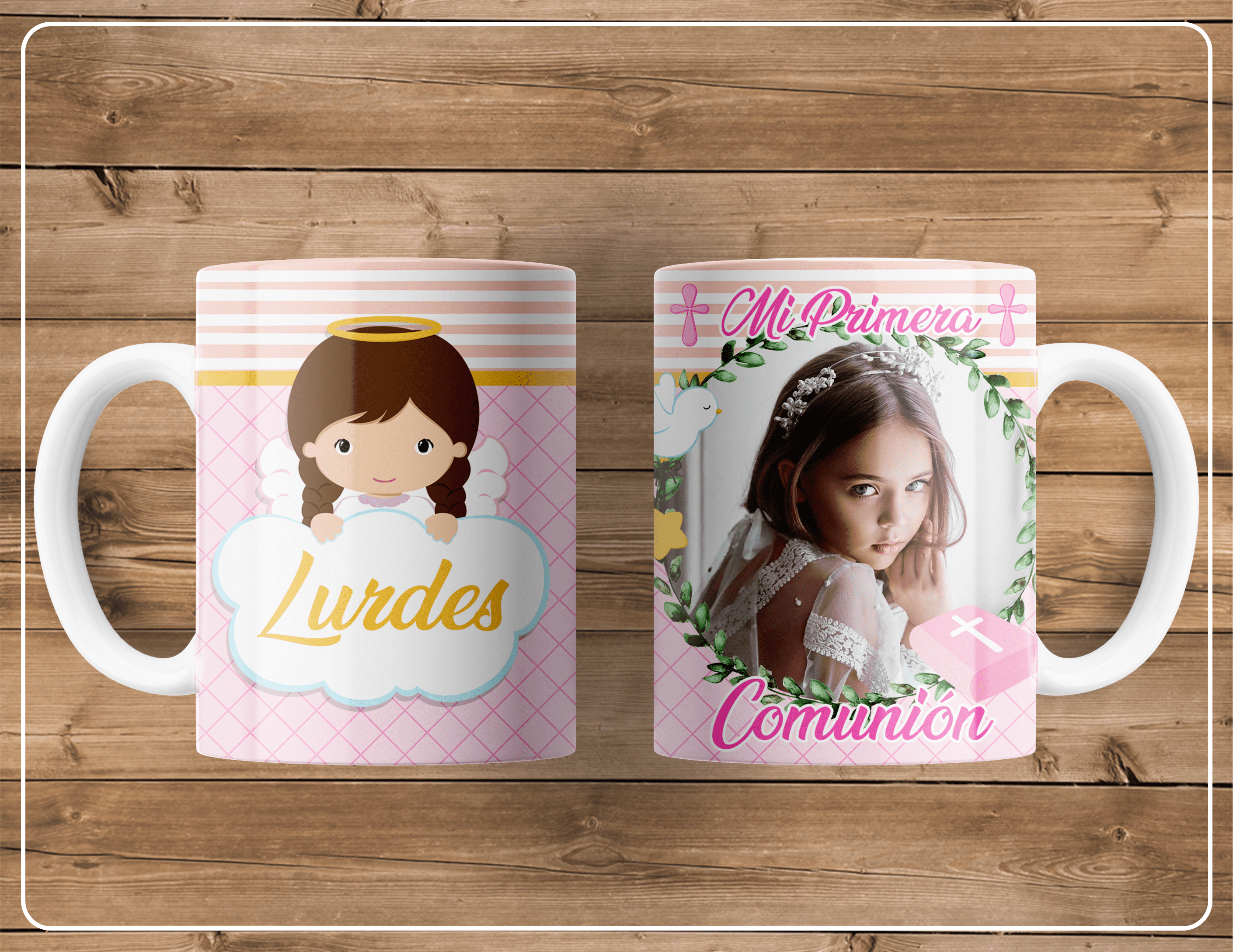 Tazas con diseños primera comunión personalizables con foto - Imagen 6