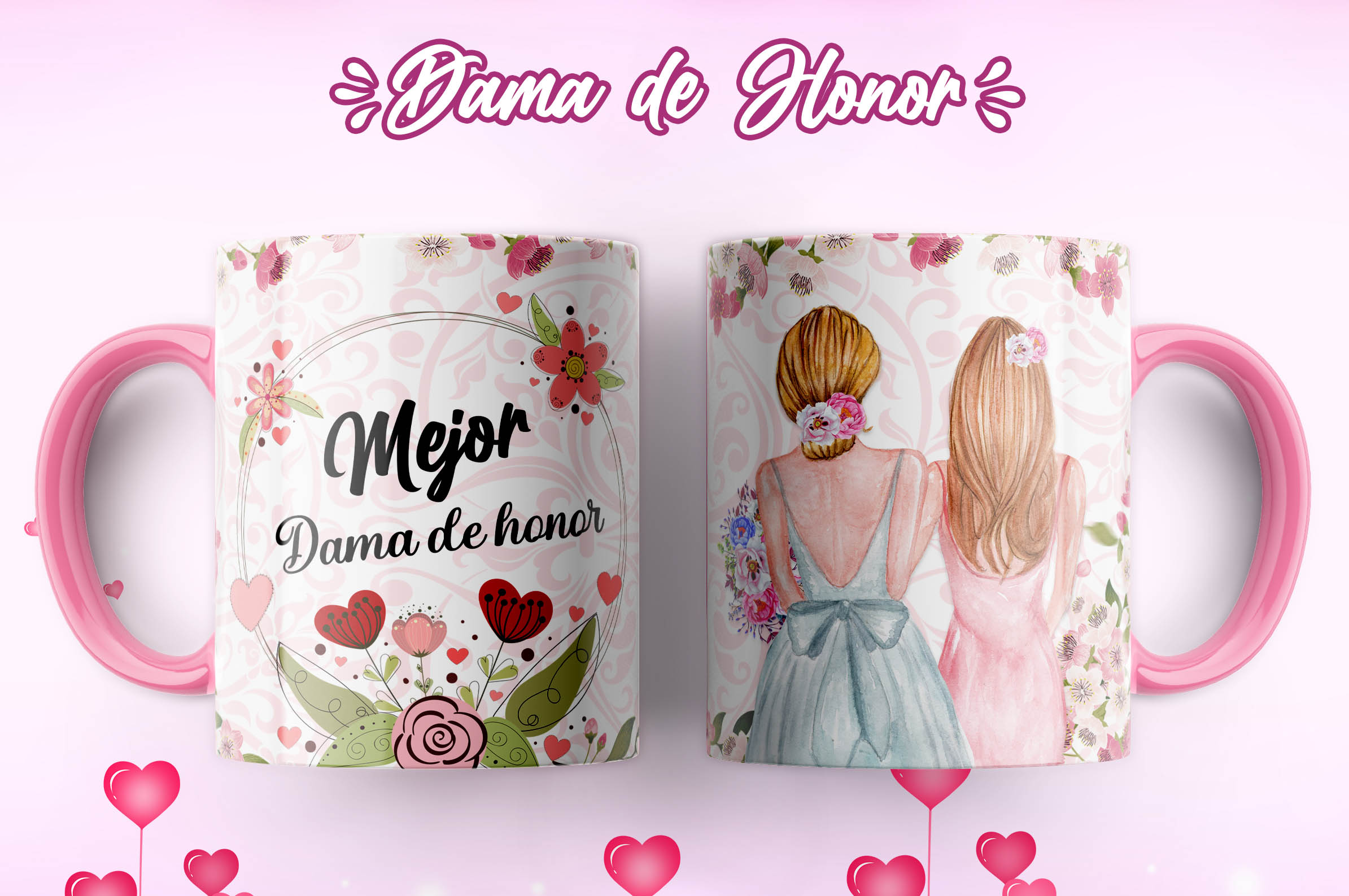Tazas con diseño para pedir que sea tu dama de honor - Imagen 7