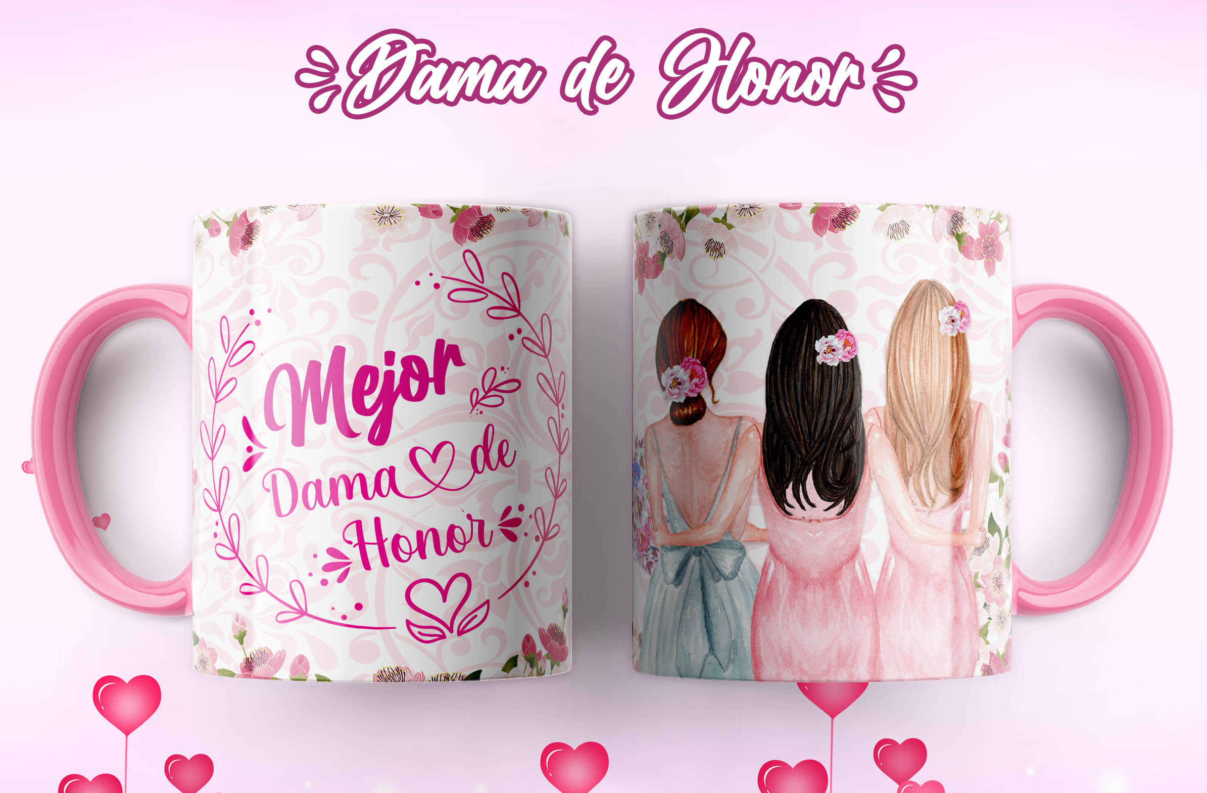 Tazas con diseño para pedir que sea tu dama de honor - Imagen 6