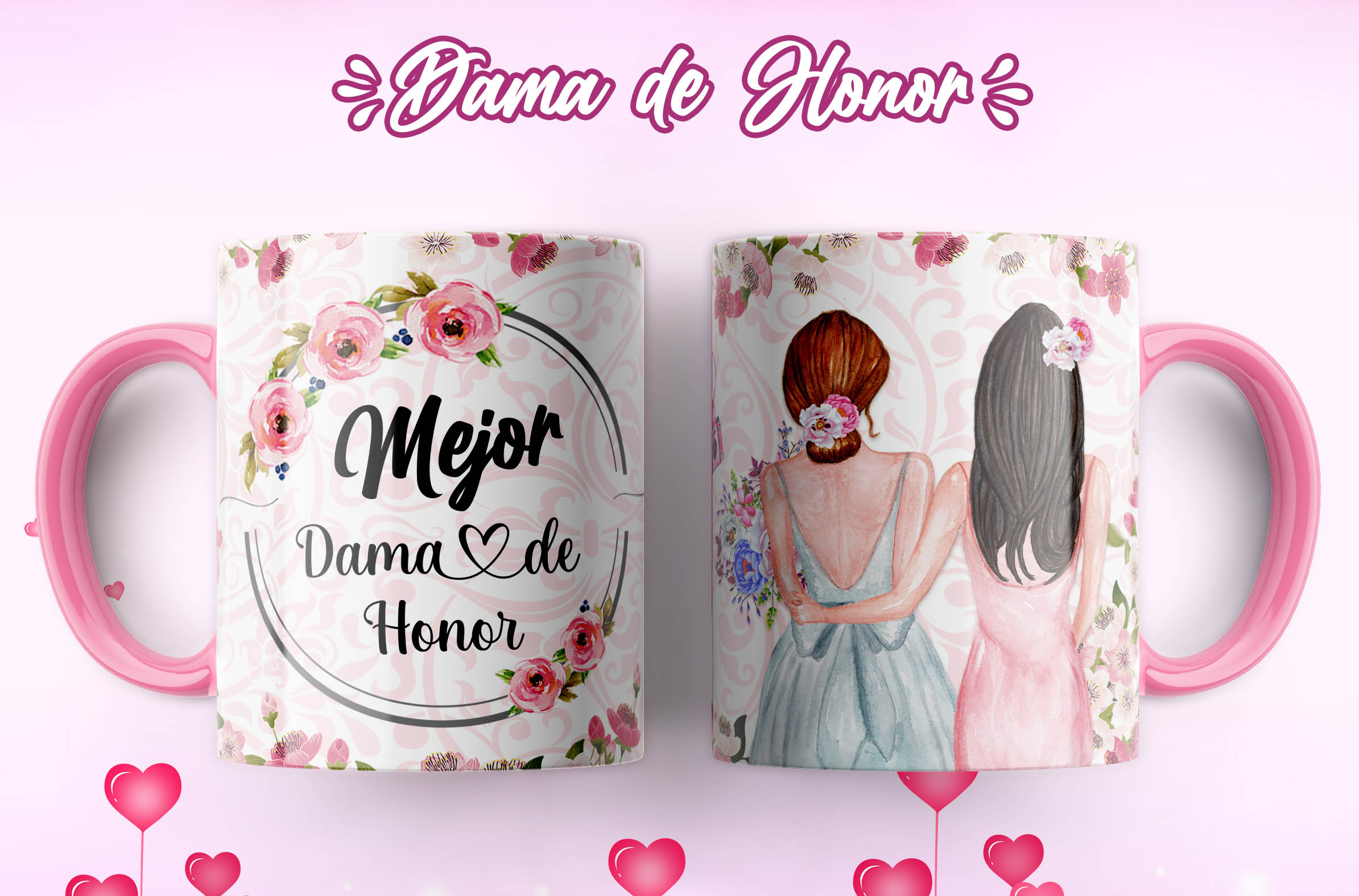 Tazas con diseño para pedir que sea tu dama de honor - Imagen 5
