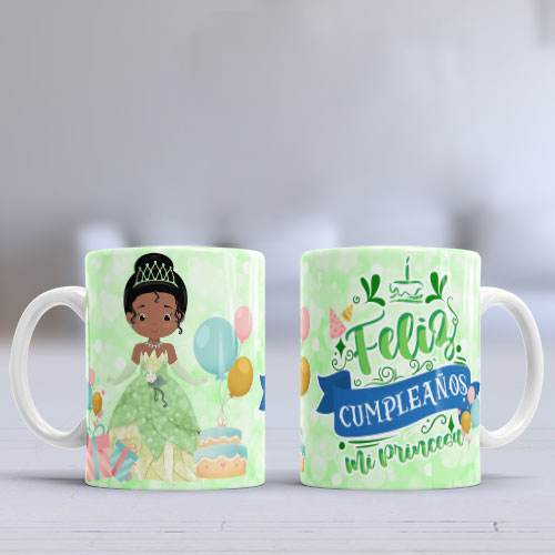 Tazas diseño princesas disney feliz cumpleaños - Imagen 4