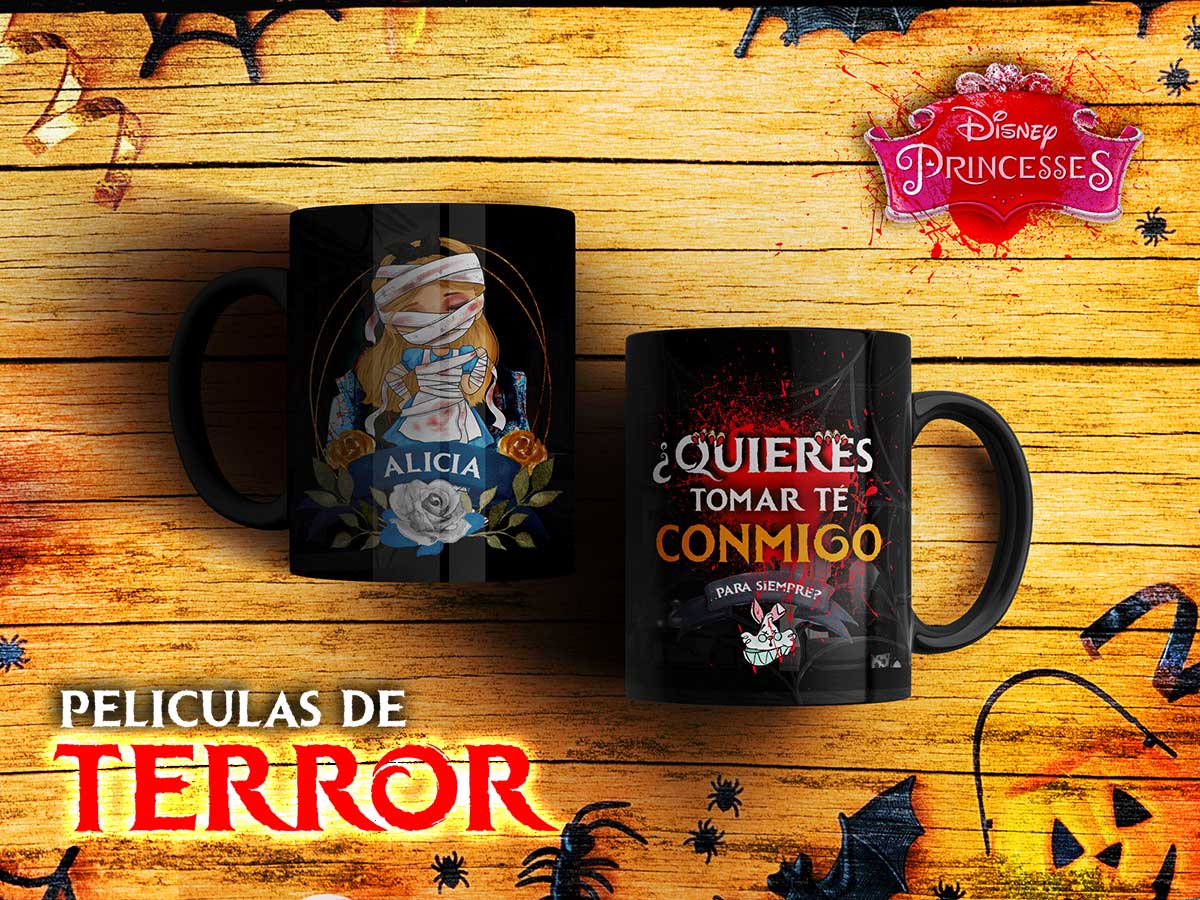 Tazas diseño princesas disney asesinas