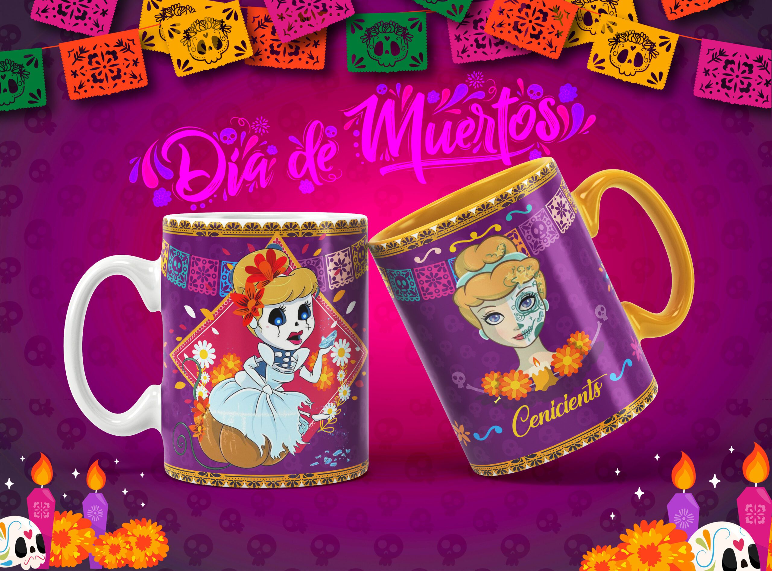Tazas diseño princesas Disney terroríficas - Imagen 4