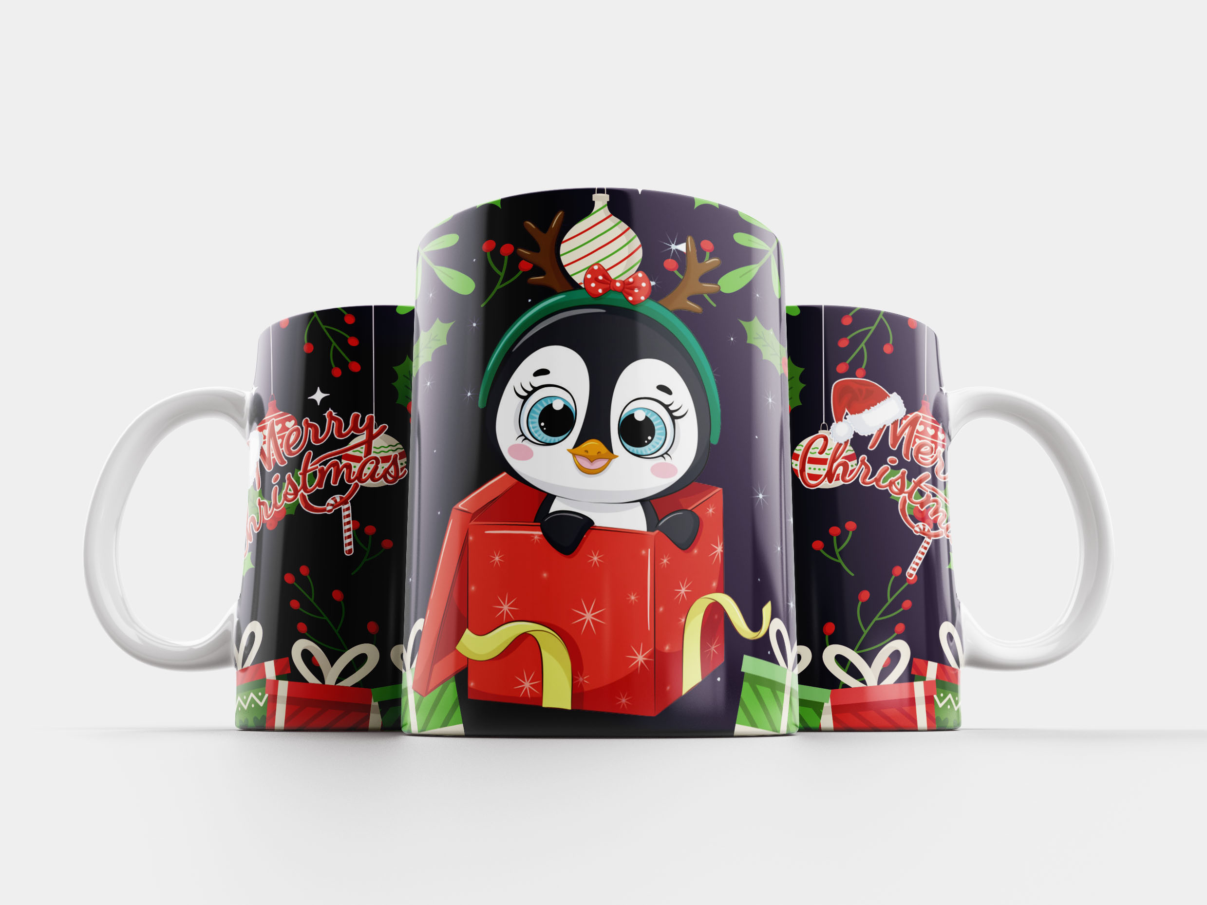 Tazas con diseños navideños