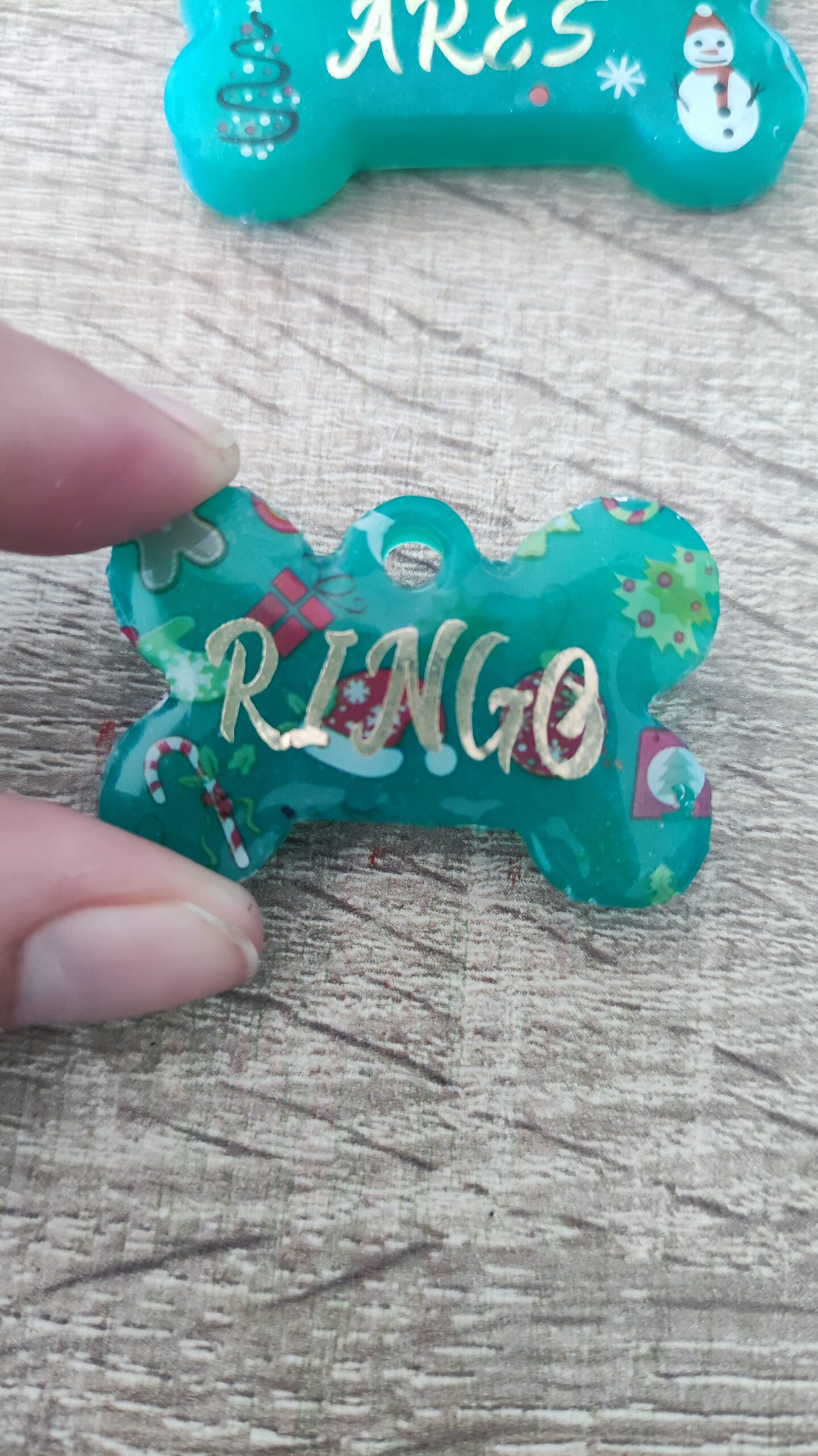 Chapa identificativa de resina para mascotas: DISEÑOS NAVIDEÑOS - Imagen 6