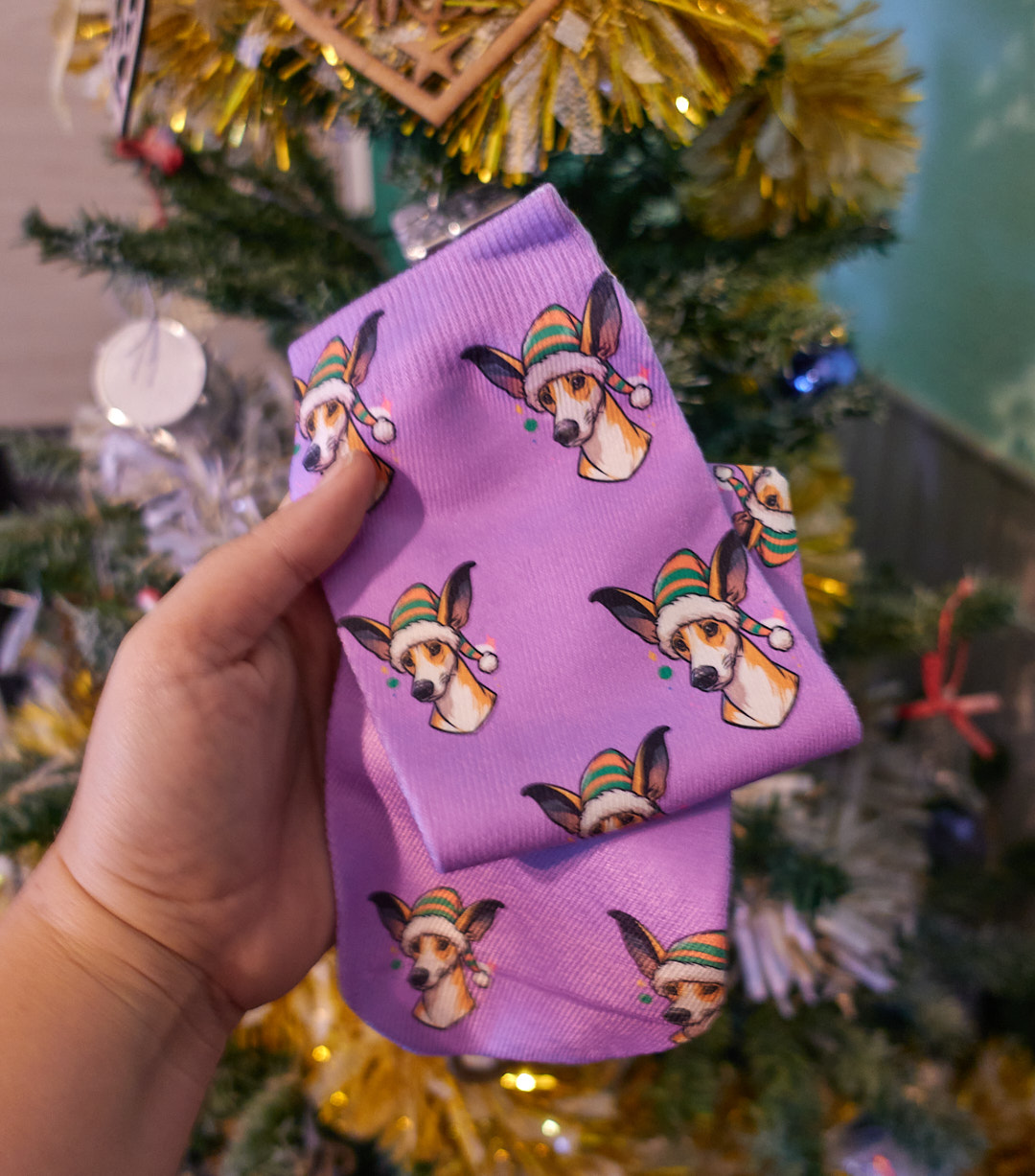 Calcetines diseño Podenco navideño - Imagen 3