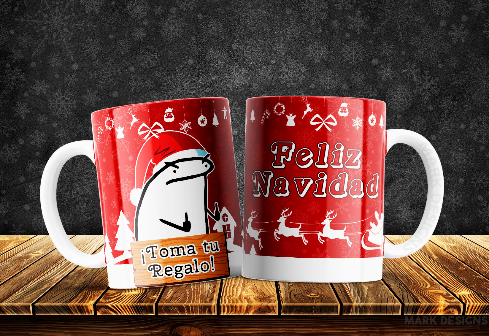Tazas Navideñas Graciosas Flock: Risas que Iluminan la Temporada