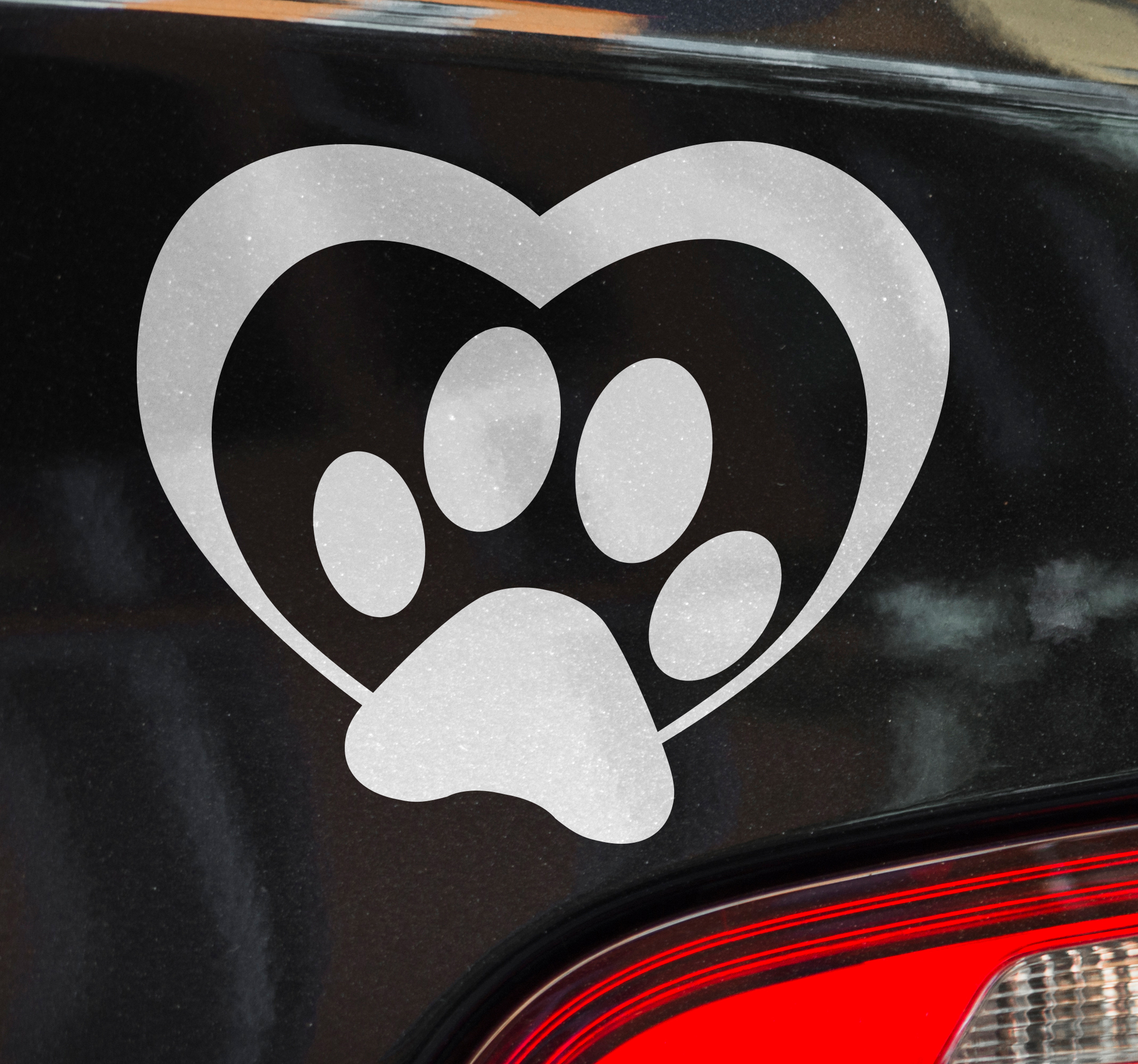 Vinilo para coche "Huella love"