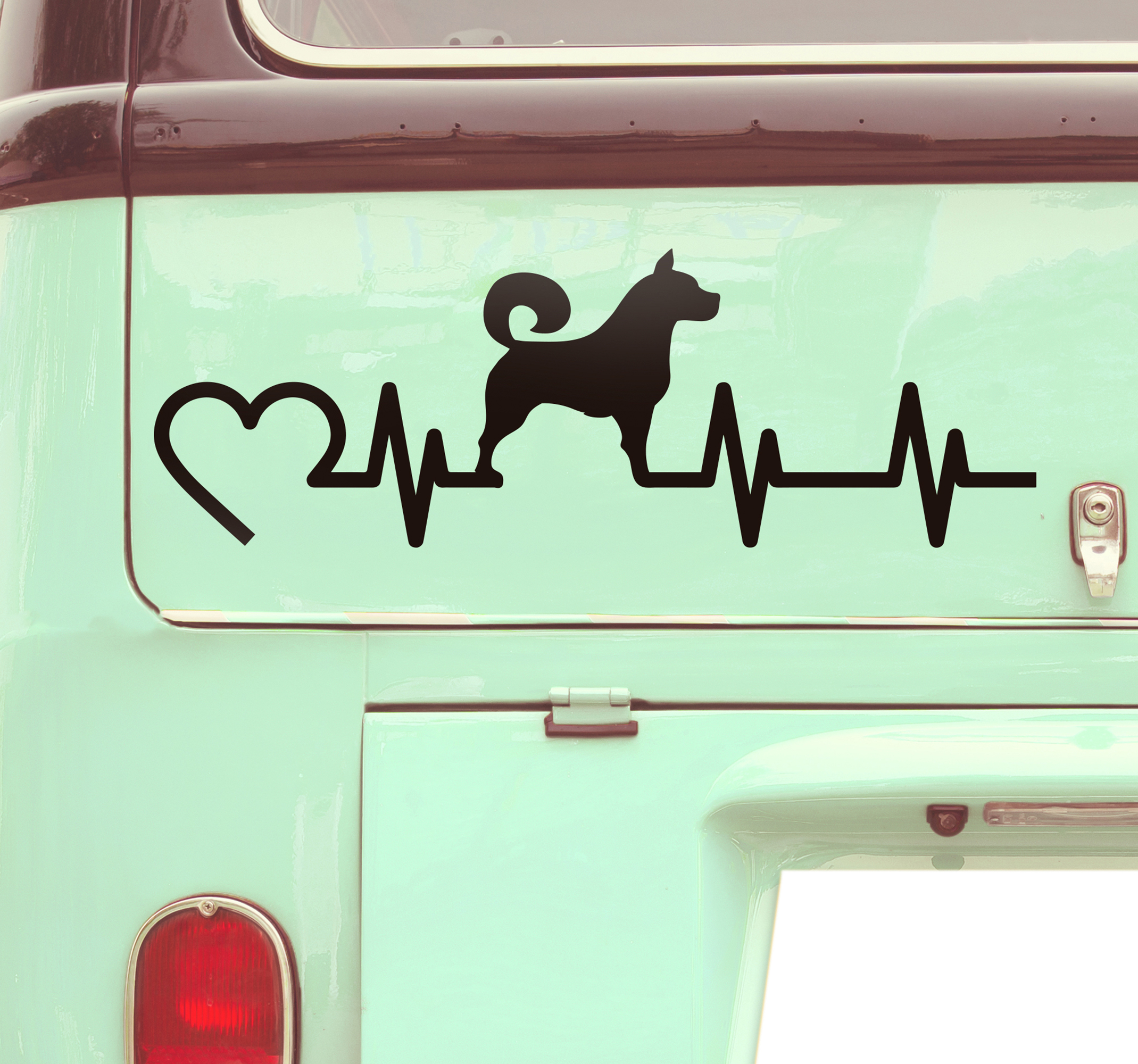 Vinilo para coche "Amor canino"