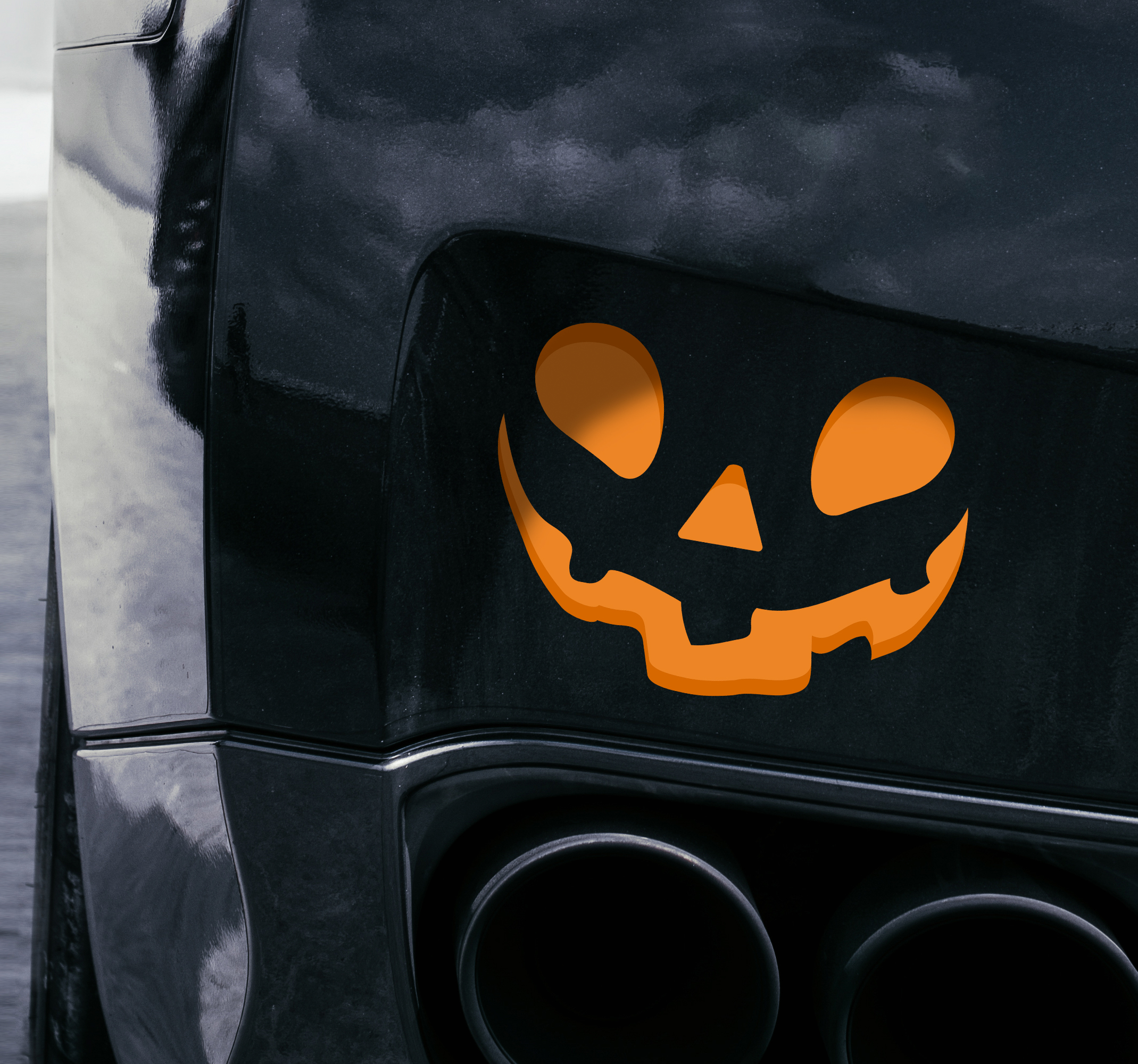 Vinilo para coche "Calabaza maligna"