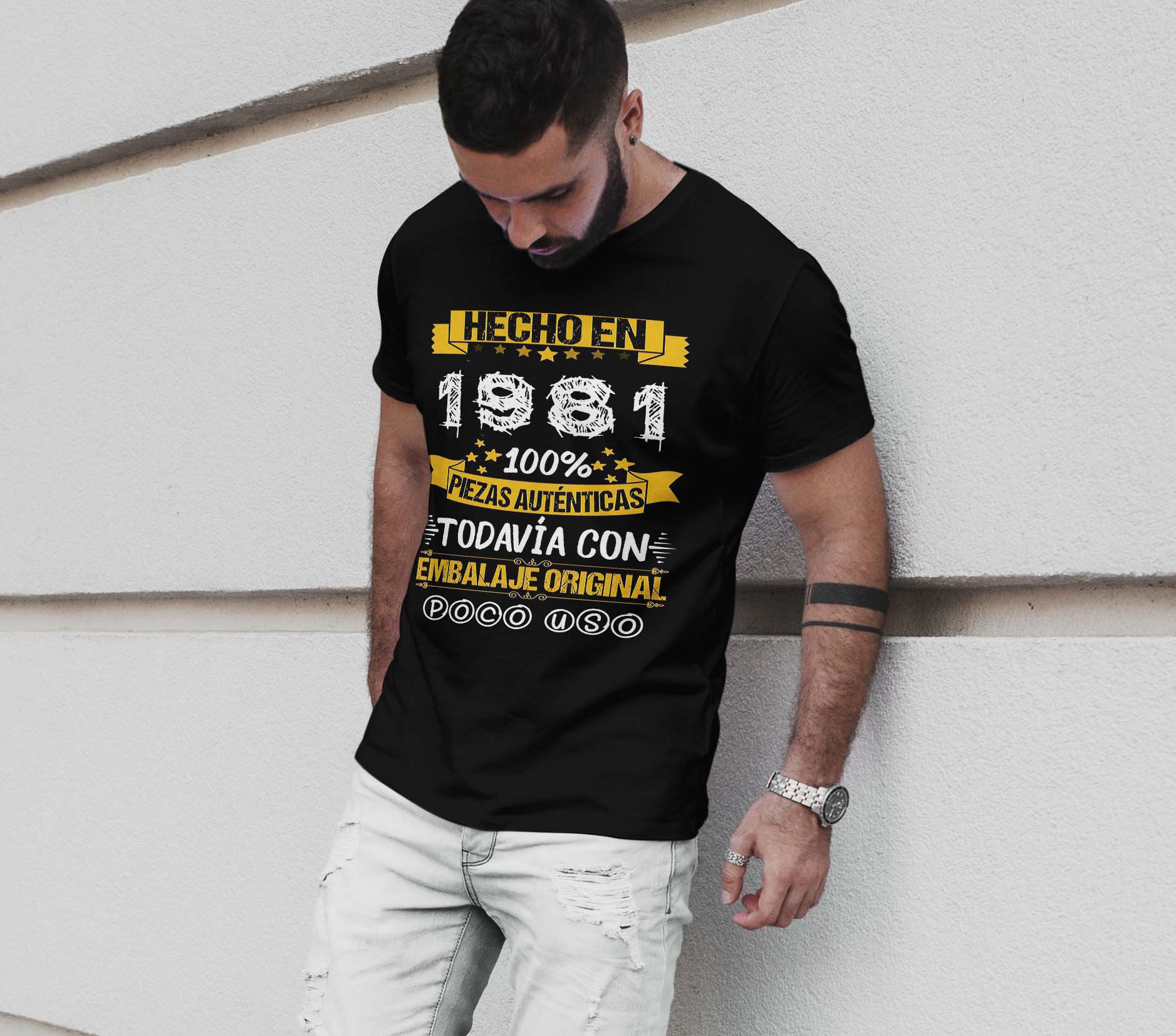 Camiseta o sudadera personalizada con año de nacimiento