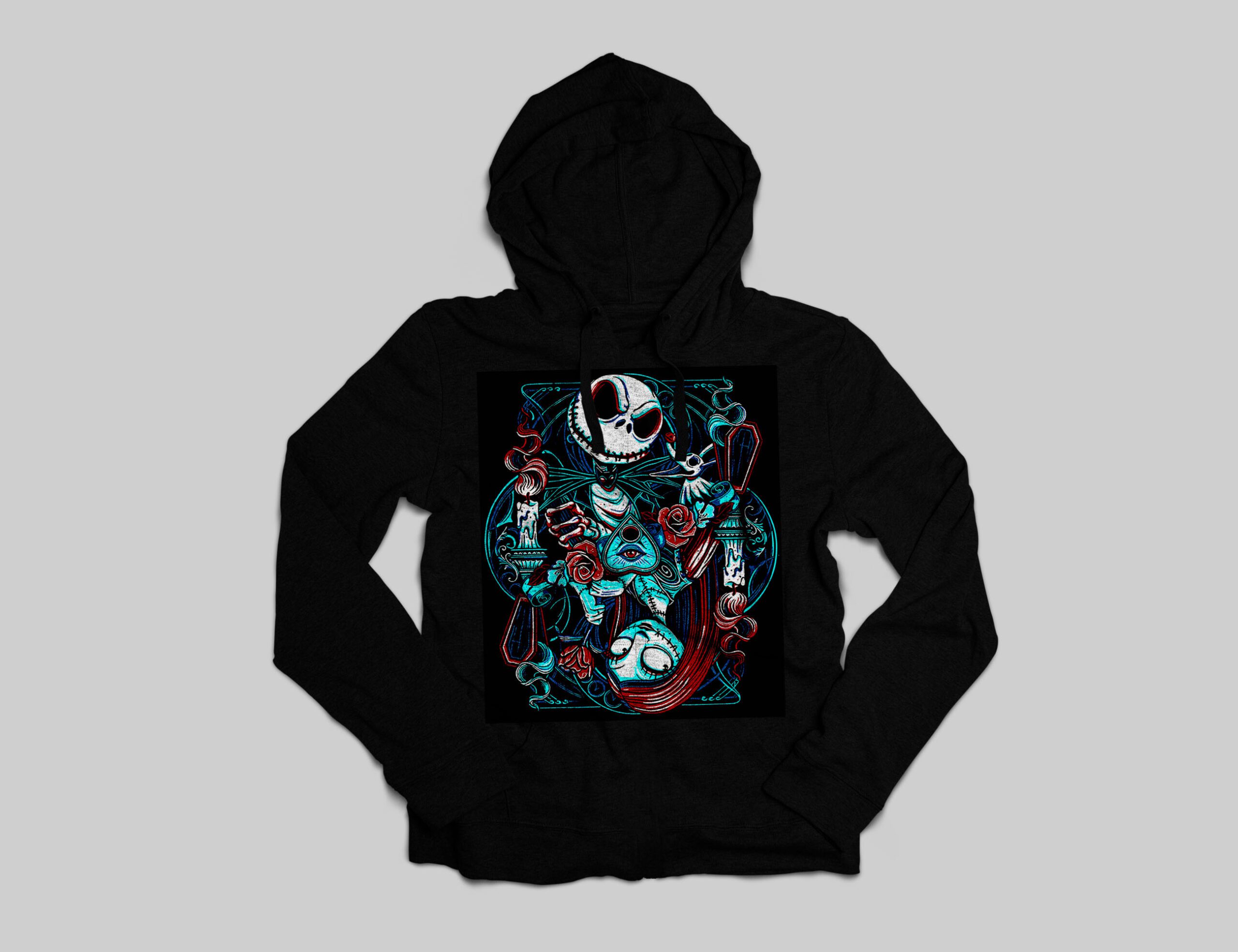 Camiseta o sudadera diseño colorido de Jack y Sally - Imagen 3