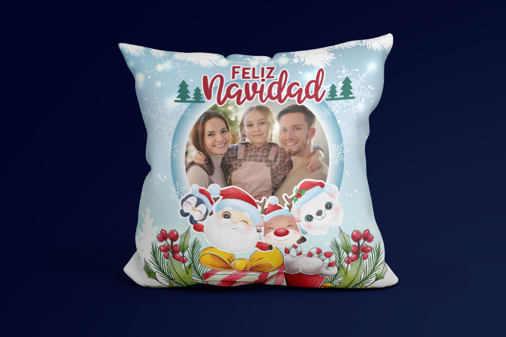 Cojín Personalizable de Navidad: Tus Recuerdos, Nuestra Magia - Imagen 7