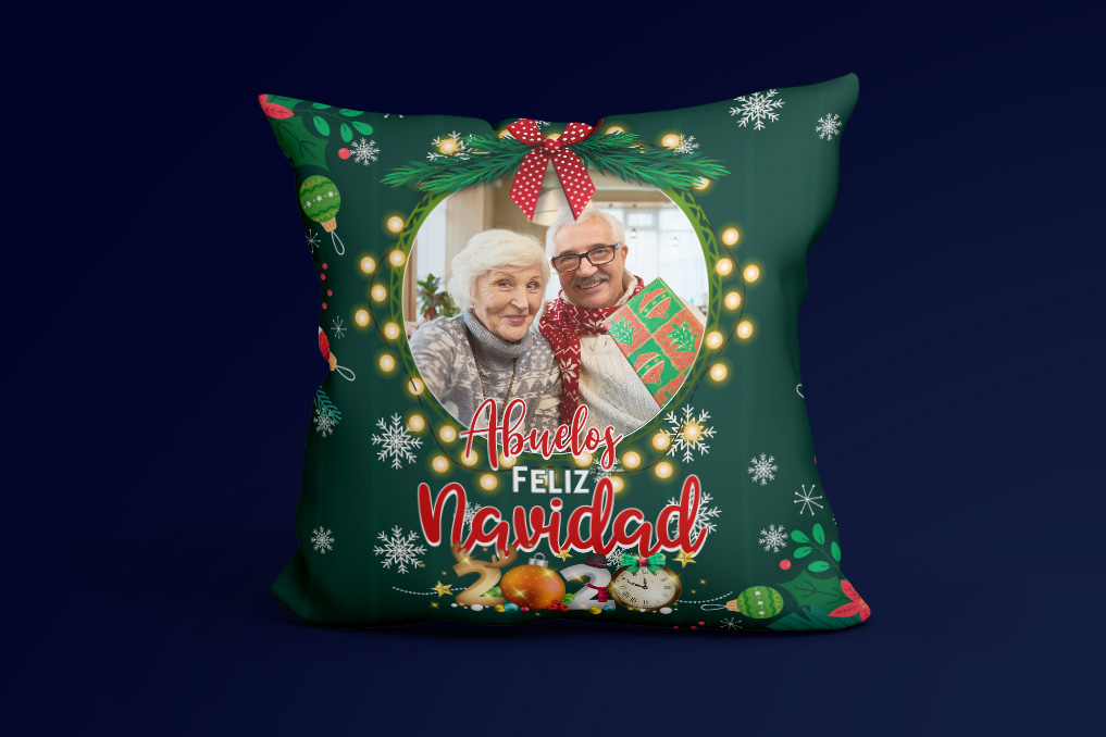 Cojín Personalizable de Navidad: Tus Recuerdos, Nuestra Magia - Imagen 3
