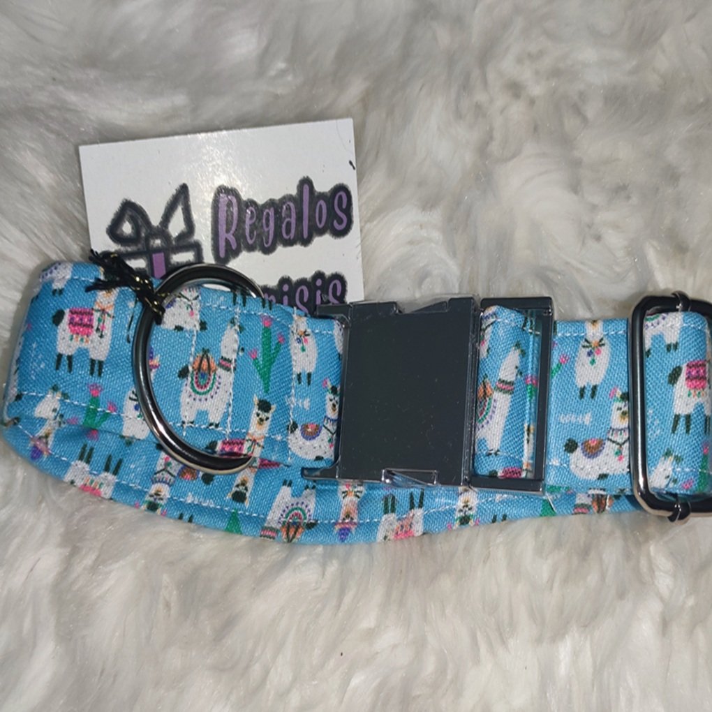 Collar para perro tipo click diseño Alpacas