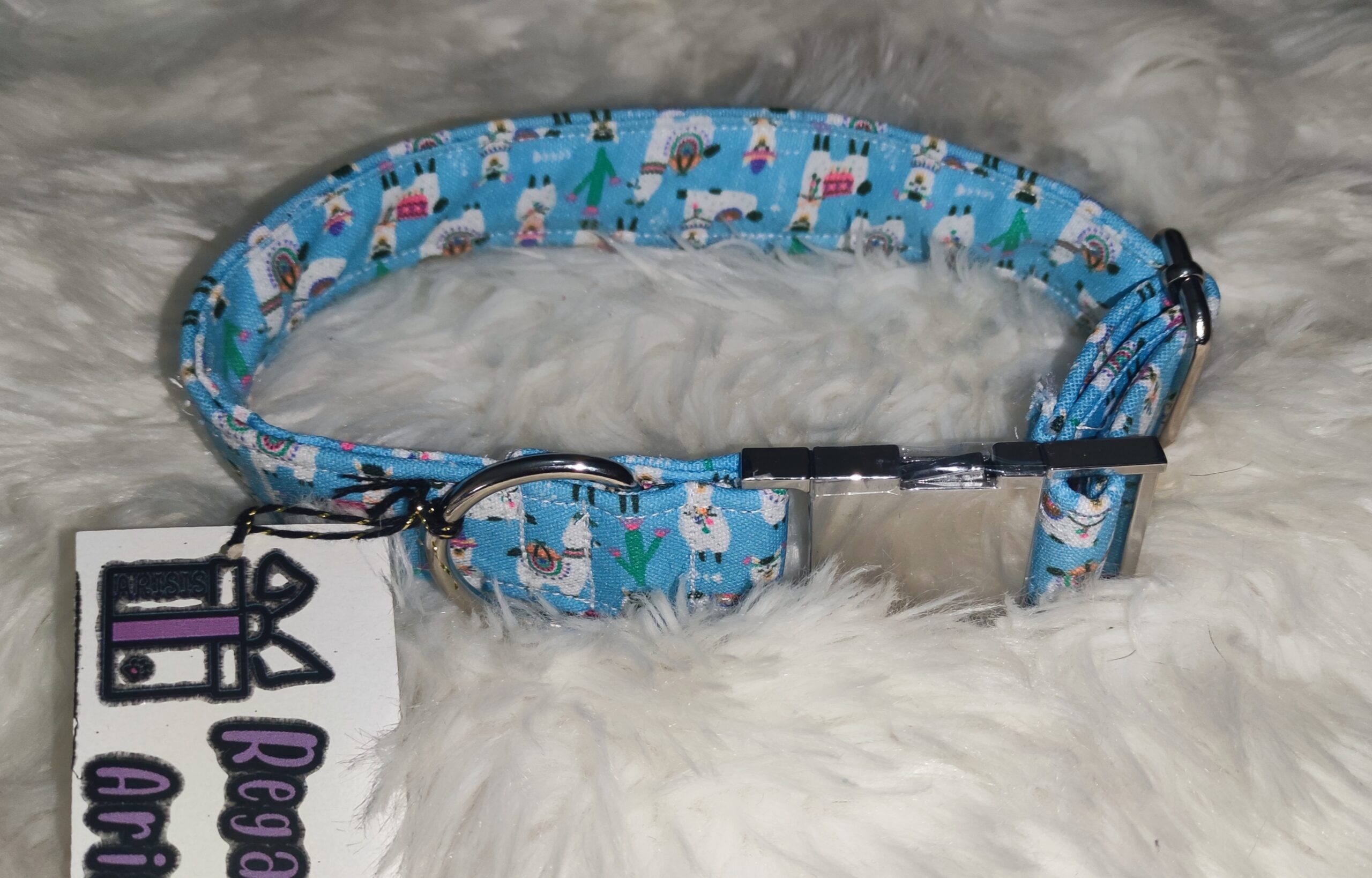 Collar para perro tipo click diseño Alpacas - Imagen 2